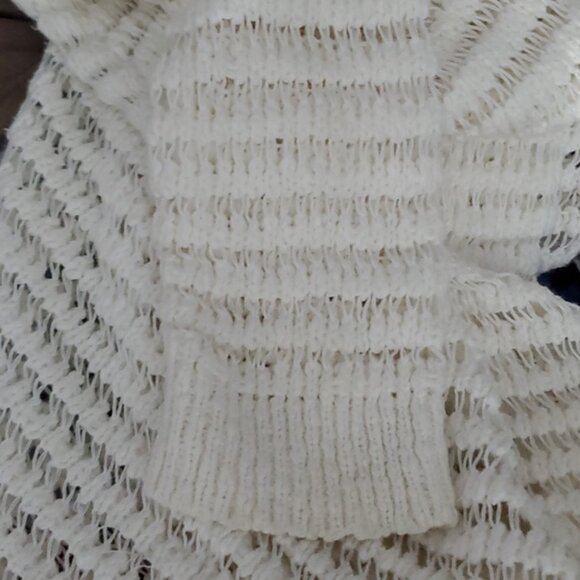 White Cable Knit Midi Cardigan - Picture 9 of 10